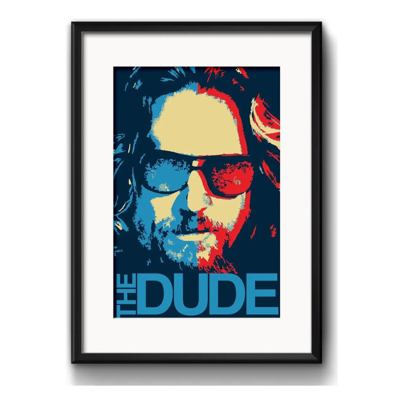 Cuadro El Gran Lebowski The Dude Pop Art Decoracion Paspartú Marco Negro