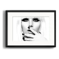 Cuadro Fashion Moda Blanco Y Negro Salón Decoración Paspartú