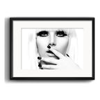Cuadro Fashion Moda Blanco Y Negro Salón Decoración Paspartú