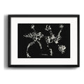 Cuadro Jackson Pollock Abstracto Brs3 53x43cm Con Paspartú Marco Negro
