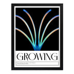 Cuadro Resplandor De Aura Crecimiento Radiante Luminosa Arte Growing Crecimiento Radiante Marco Negro