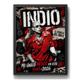 Cuadro Indio Solari Eterno Los Redondos Homenaje Rock Brs5 Marco Negro