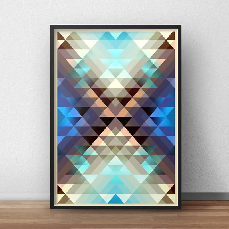 Cuadro Geometrico Abstracto Escandinavo Moderno Decoracion