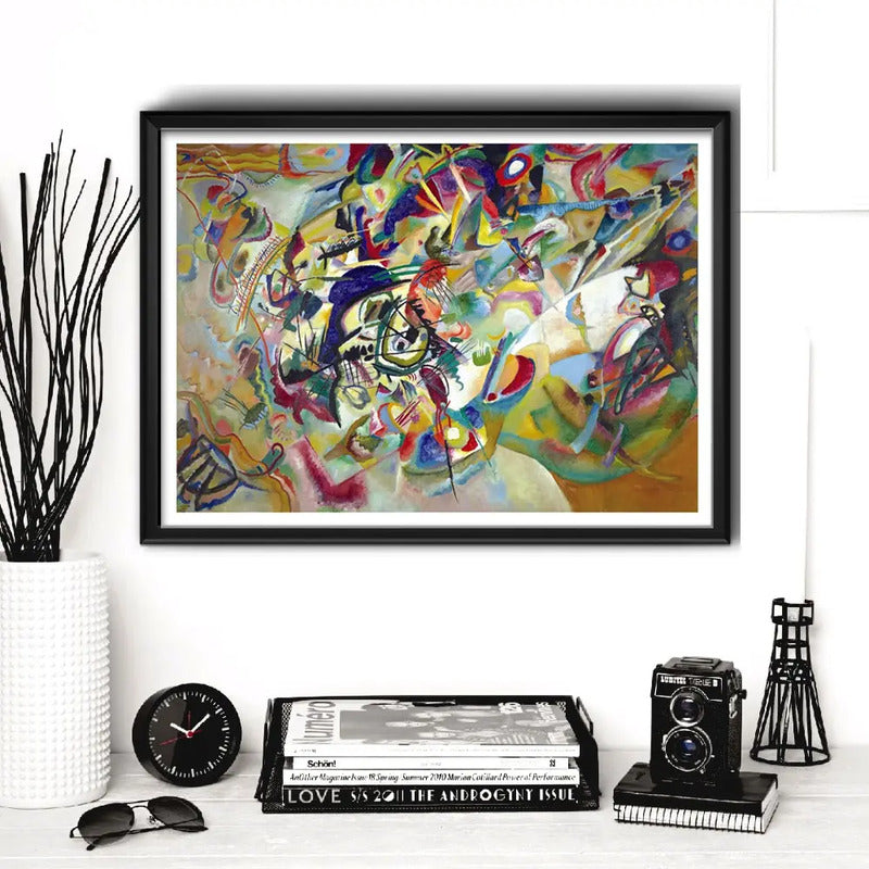 Cuadro Kandinsky Pinturas Arte Abstracto Obras Decoracion Composition Vii Marco Negro