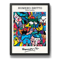 Cuadro Romero Britto Pop Art El Jardin Britto Garden Living Marco Negro