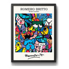 Cuadro Romero Britto Pop Art El Jardin Britto Garden Living Marco Negro
