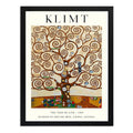 Cuadro Living Dormitorio Gustav Klimt El Árbol De La Vida Marco Negro
