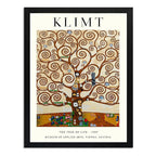 Cuadro Living Dormitorio Gustav Klimt El Árbol De La Vida Marco Negro