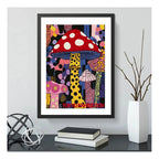 Cuadro Cucumelo Hongos Yayoi Kusama Arte Japon Decoracion Cucumelo Acid Dreams Yayoi 5 Marco Negro