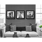 Set 3 Cuadros Paris Blanco Y Negro Torre Eiffel - 33x33cm 33x33cm Negro