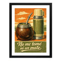 Cuadro No Me Tomé Ni Un Mate Uruguay Frase Art Cocina Living Marco Negro