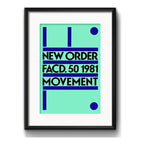 Cuadro New Order Album Musica Electronica Rock Con Paspartú Marco Negro