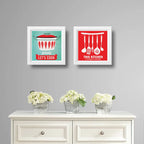 Set 2 Cuadros Cocina Escandinavo Pop Art Frases Decoracion