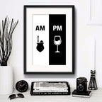 Cuadro Am Pm Mate Vino Cocina Living Decoracion Con Paspartú