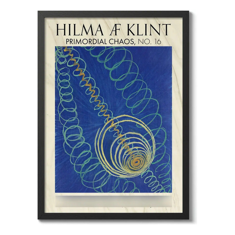 Cuadro Dormitorio Living Hilma Klint Caos Primordial Museo Marco Negro