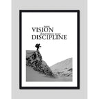 Cuadro Coach Your Vision Determines Your Discipline Frase Marco Negro