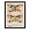 Cuadro Living Dormitorio Mariposas Elegantes William Morris Marco Negro