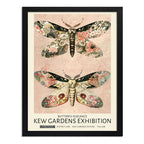 Cuadro Living Dormitorio Mariposas Elegantes William Morris Marco Negro