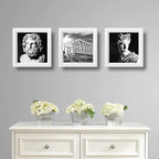 Set 3 Cuadros Zeus Apolo Ruinas Griegas Grecia Decoracion