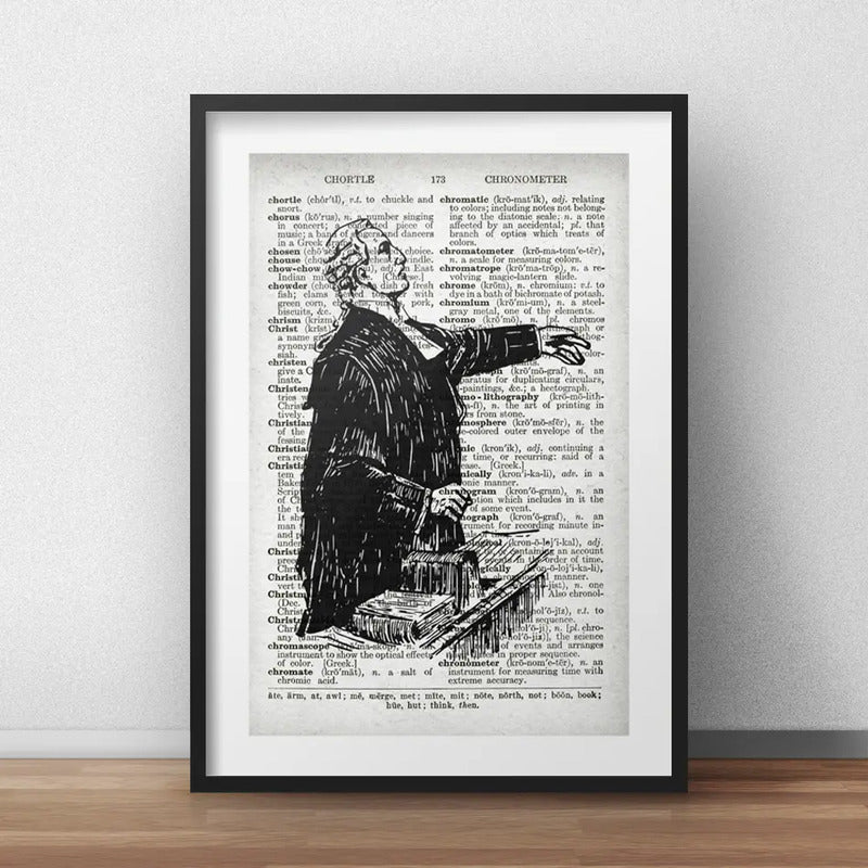 Cuadro Abogado Justicia Juez Escribano Derecho Arte Paspartú