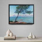 Cuadro Claude Monet Los Montes Estérel Montanas Nautico Mar Marco Negro