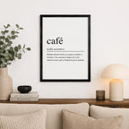 Cuadro Café Definicion Significado Coffee Decoracion Casa Marco Negro