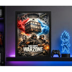 Cuadro Call Of Duty Warzone Videojuego Playstation Game Arte Marco Negro
