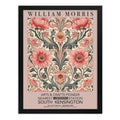 Cuadro Dormitorio Flores Romántica William Morris Botanico 1 Marco Negro