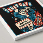 Cuadro Stray Cats Gato Rockabilly Album Rock Musica Marco Blanco