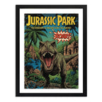 Cuadro Jurassic Park Comics Pelicula Dinosaurio Spielberg Marco Negro
