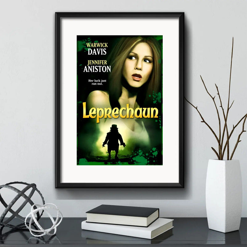 Cuadro Leprechaun El Duende Pelicula Terror Con Paspartú Marco Negro