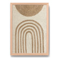Cuadro Living Dormitorio Abstracto Textura Beige Marco Oak Marco Negro