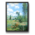 Cuadro Claude Monet Camino En El Campo De Amapolas Flores Marco Negro