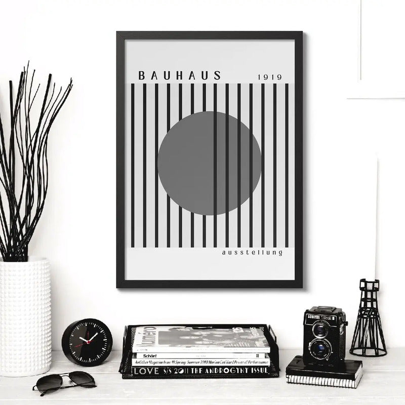 Cuadro Bauhaus Exposición Arte Exhibition Monocromatico Bauhaus 27 Monocromatico Marco Negro