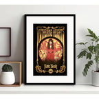 Cuadro Kate Bush Cantante Pop Ingles Decoracion Con Paspartú Wuthering Heights Con Marco Negro