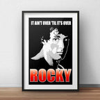Cuadro Rocky Balboa Frase Stallone Boxe Gym Con Paspartú Marco Negro