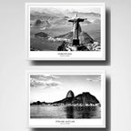 Set 2 Cuadros Rio De Janeiro Ciudad Cristo Redentor Brasil
