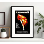 Cuadro Halloween By John Carpenter Terror Pelicula Paspartú Halloween 1 - 1978 Con Marco Negro