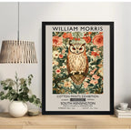 Cuadro Dormitorio Living Buho Floral William Morris Arte Marco Negro