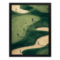 Cuadro Golfistas En El Green Golf Deportes Club Decoracion Marco Negro