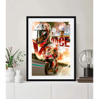 Cuadro Marc Márquez Moto Gp Carrera Red Bull 93 Piloto Marco Negro