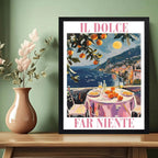 Cuadro Il Dolce Far Niente Atardecer En Italia Cocina Living Marco Negro