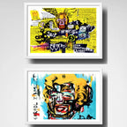 Set 2 Cuadros Basquiat Arte Urbano Monroe Decoración Hogar