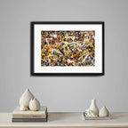Cuadro Jackson Pollock Convergence Abstracto Con Paspartú Marco Negro