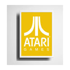Set 2 Cuadros Atari Retro Game Videojuego Geek Decoracion Marco Blanco