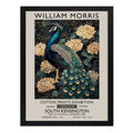 Cuadro Pavo Real Botanico William Morris Floral Ave Flores 2 Marco Negro