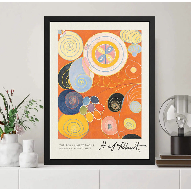 Cuadro Dormitorio Living Hilma Klint Juventud N. 3 Signature Marco Negro