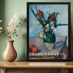 Cuadro Dormitorio Living Paul Cézanne El Jarrón De Tulipanes Marco Negro