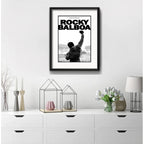 Cuadro Rocky Balboa Stallone Boxe 53x43cm Con Paspartú Marco Negro