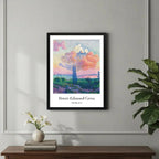 Cuadro Living Henri-edmond Cross La Nube Rosa Arboles Arte Marco Negro